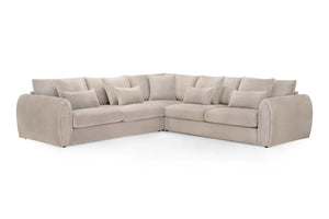 Mirabel Large Corner Sofa – Mocha & Grey Living Room Seating