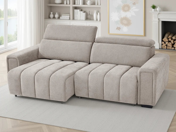 Molly 3 Seater Electric Sofabed – Beige, Green & Grey Living Room Sofa