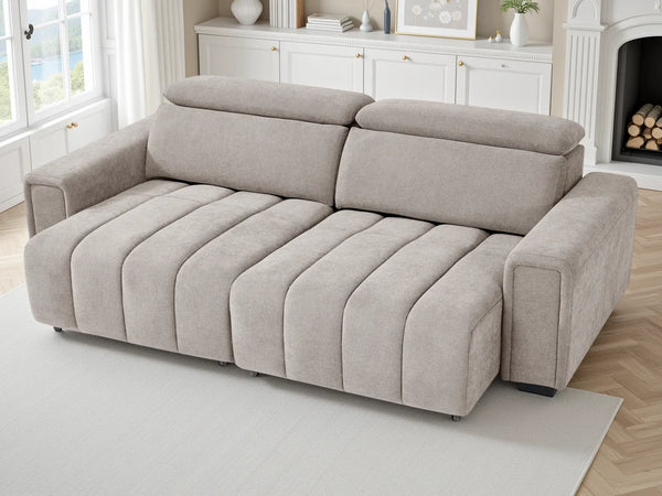 Molly 3 Seater Electric Sofabed – Beige, Green & Grey Living Room Sofa