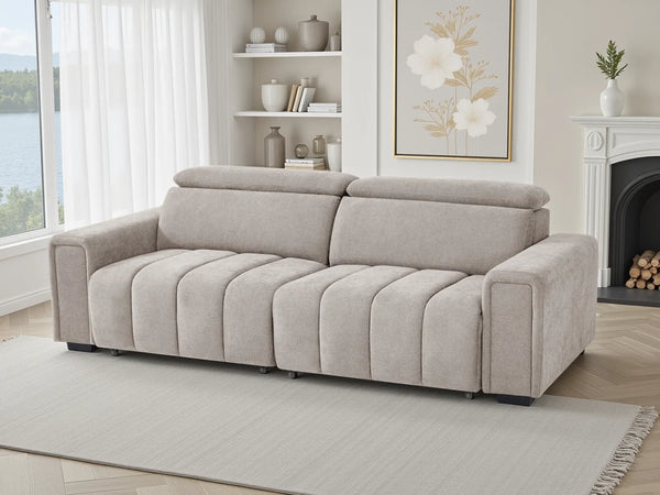 Molly 3 Seater Electric Sofabed – Beige, Green & Grey Living Room Sofa