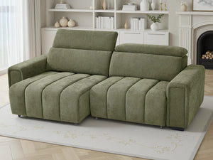 Molly 3 Seater Electric Sofabed – Beige, Green & Grey Living Room Sofa