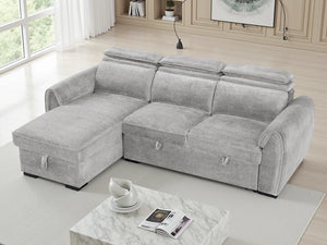 Montrose Universal Corner Sofabed – Dark Grey, Mushroom & Grey Living Room Sofa