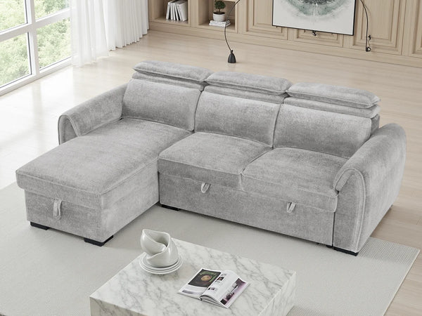 Montrose Universal Corner Sofabed – Dark Grey, Mushroom & Grey Living Room Sofa