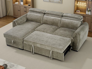 Montrose Universal Corner Sofabed – Dark Grey, Mushroom & Grey Living Room Sofa