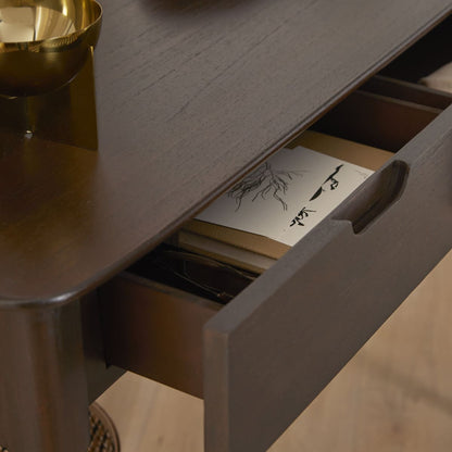 Norway 2 Drawer Walnut Console Table