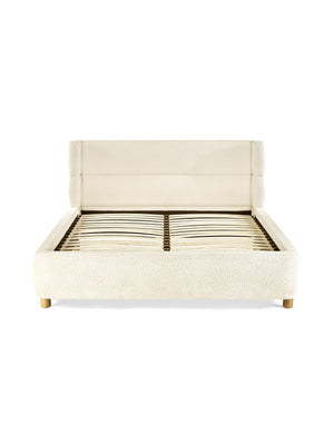 Oberon Cream Boucle Upholstered 150 cm King Bed - Living with Luxury