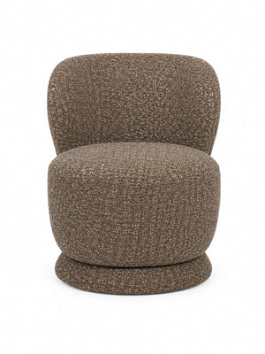 Orla Swivel Accent Chair - Hazelnut Chenille - Living with Luxury
