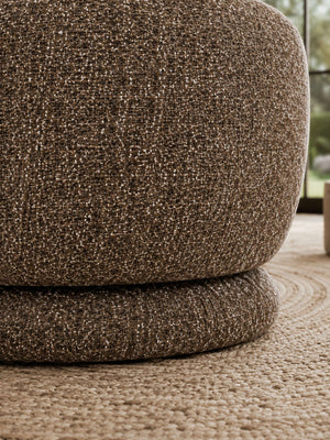 Orla Swivel Accent Chair - Hazelnut Chenille - Living with Luxury