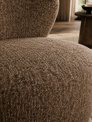Orla Swivel Accent Chair - Hazelnut Chenille - Living with Luxury