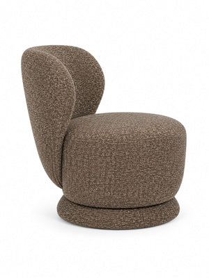 Orla Swivel Accent Chair - Hazelnut Chenille - Living with Luxury