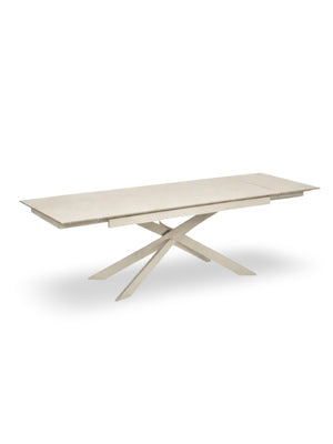 Osaka Stone Effect 160-200cm Rectangular Extending 6-8 Seater Dining Table - Living with Luxury