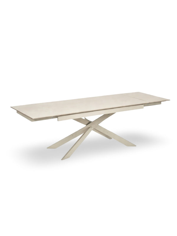 Osaka Stone Effect 160-200cm Rectangular Extending 6-8 Seater Dining Table - Living with Luxury