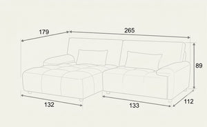 Oakham Grey Universal Corner Sofa – view 6