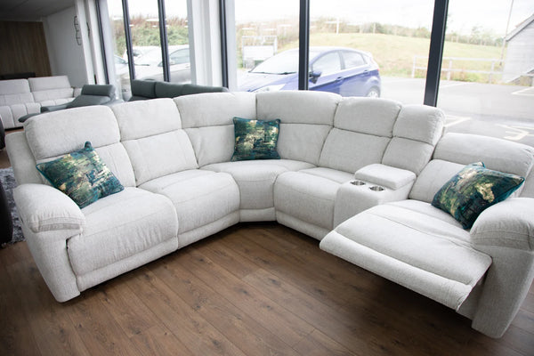 Owen Beige Large Corner Electric Recliner Sofa – Spacious Living Room Seating