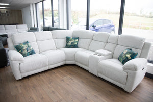 Owen Beige Large Corner Electric Recliner Sofa – Spacious Living Room Seating