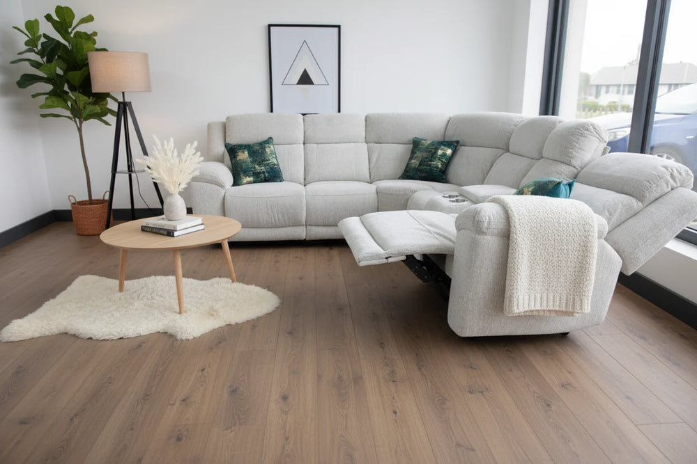 Owen Beige Large Corner Electric Recliner Sofa – Spacious Living Room Seating