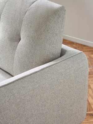 Remy 3 Seater Light Grey Fabric Sofa - Living with Luxury