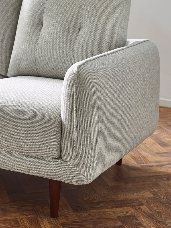 Remy 3 Seater Light Grey Fabric Sofa - Living with Luxury