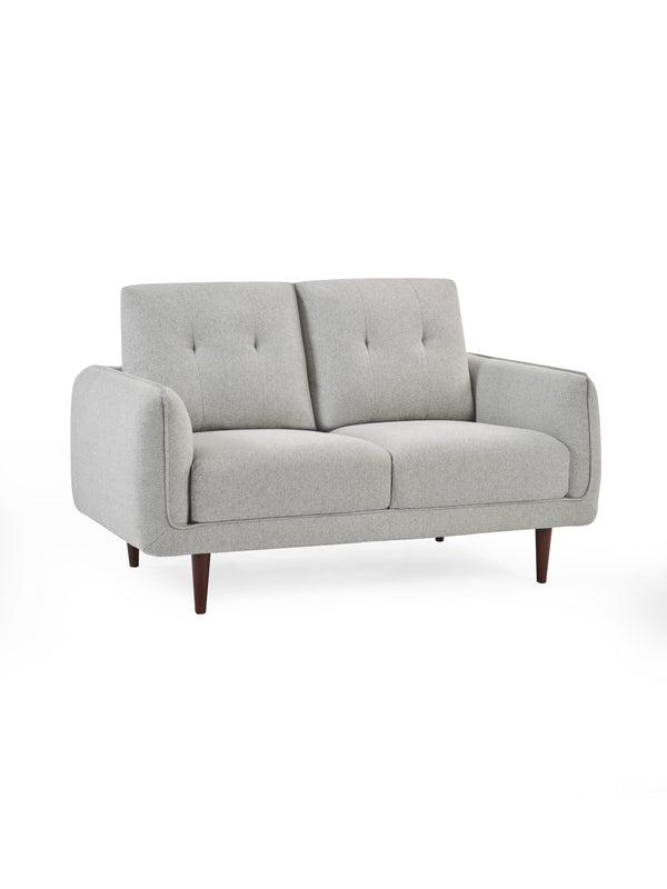 Remy 2 Seater Light Grey Fabric Sofa - Living with Luxury