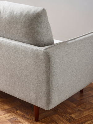 Remy 2 Seater Light Grey Fabric Sofa - Living with Luxury