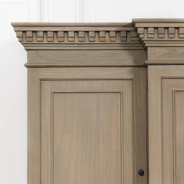 Large Wooden Triple Breakfront TV Cabinet – view 3