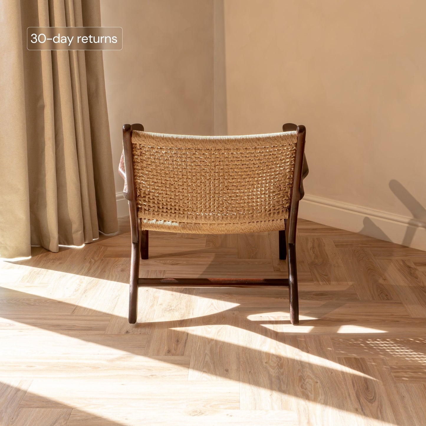 Zara Chocolate Rattan Accent Chair With Armrest