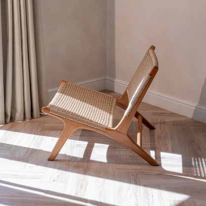 Zara Teak & Rattan Accent Chair