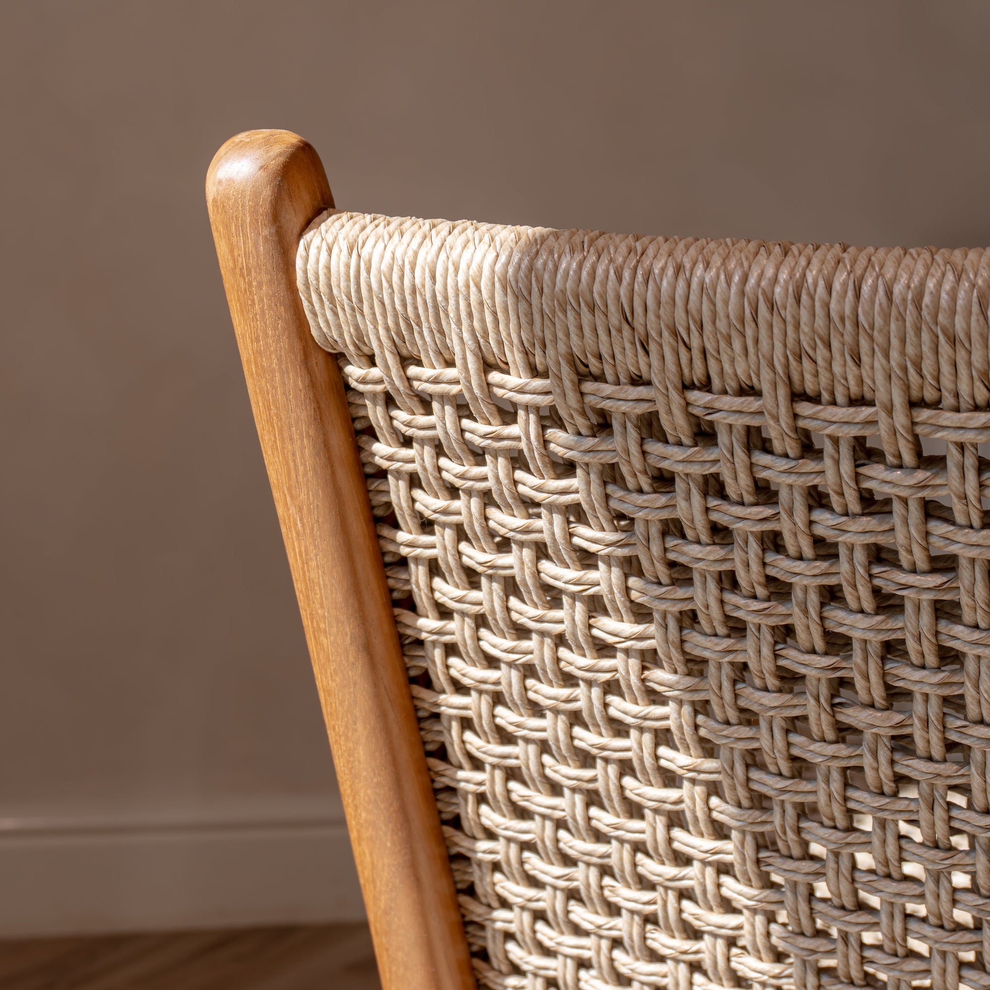 Zara Teak & Rattan Accent Armchair