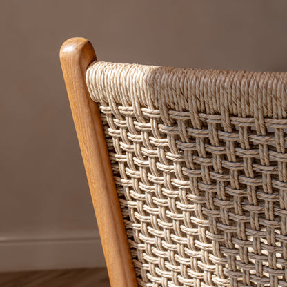 Zara Teak & Rattan Accent Armchair