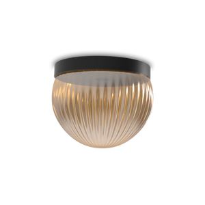 Roi Wall Ceiling Simple – Black Base and Smoked Glass – view 2