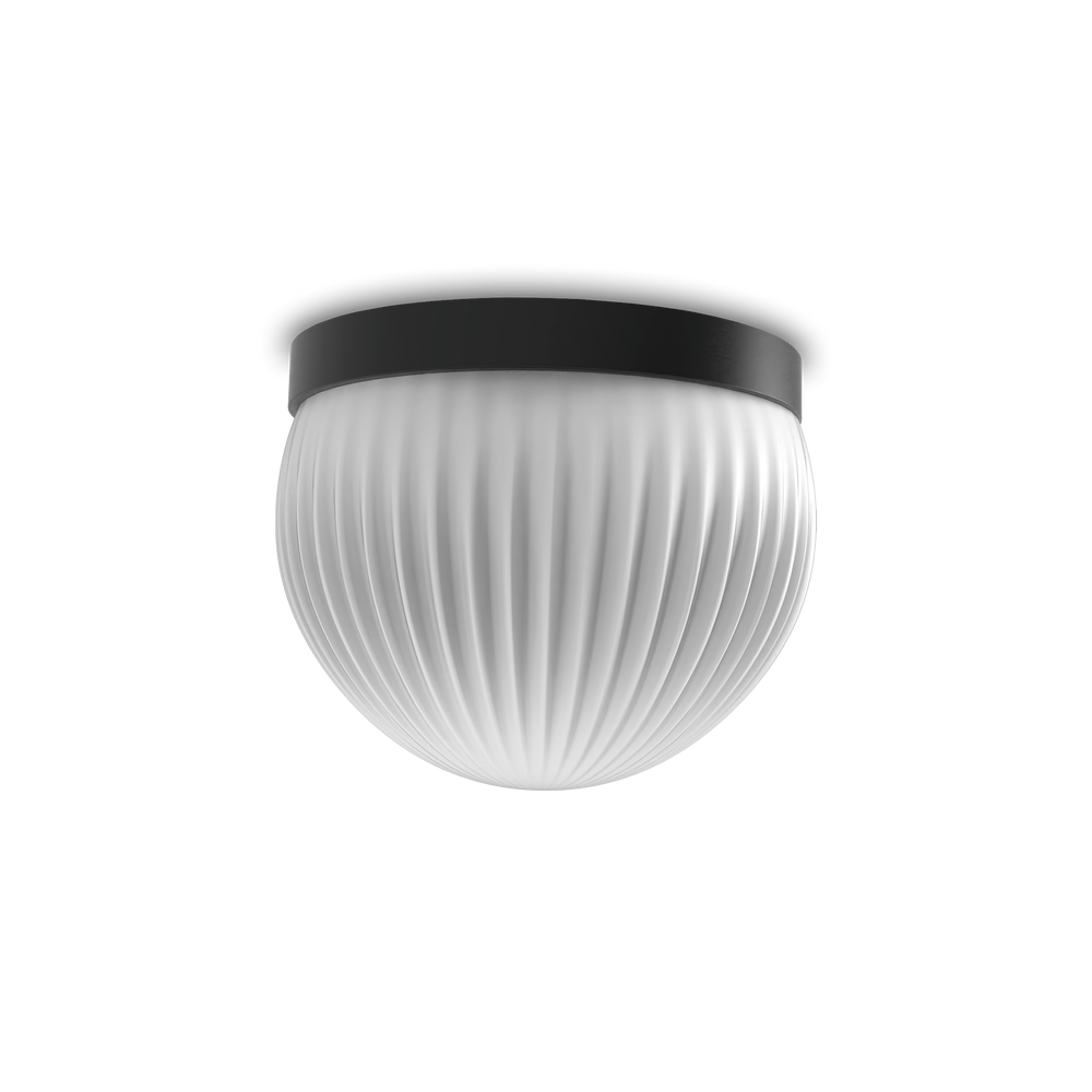 Roi Wall Ceiling Simple – Black Base and Opal White Glass