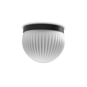 Roi Wall Ceiling Simple – Black Base and Opal White Glass – view 3