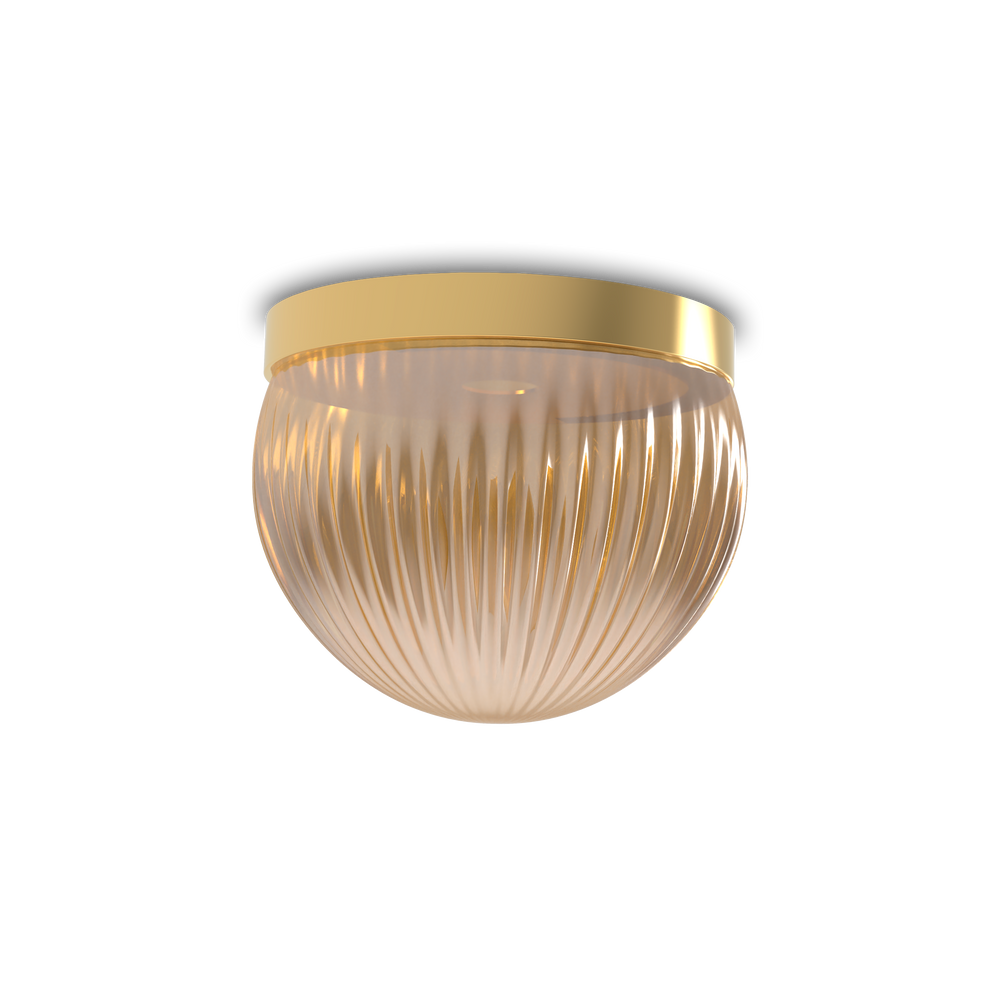 Roi Wall Ceiling Simple – Matte Polished Brass Base and Smoked Glass