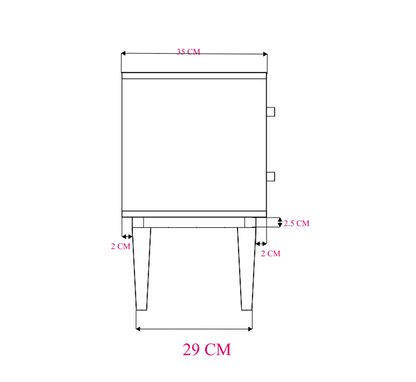 Scandinavian Walnut Oslo Bedside Table
