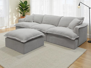 Santa Barbara Modular Sofa – Grey & Stone Stylish Fabric Living Room Seating