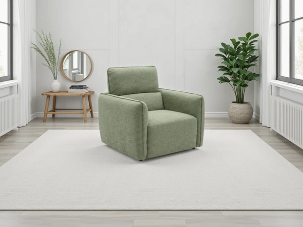 Ascot Green Armchair – Upholstered Living Room Chair