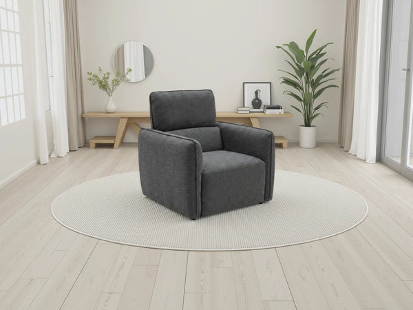 Ascot Charcoal Armchair – Upholstered Living Room Chair