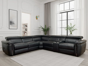 Somerville Black Large Corner Electric Recliner Sofa – Spacious Living Room Seating