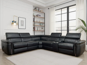 Somerville Black Large Corner Electric Recliner Sofa – Spacious Living Room Seating