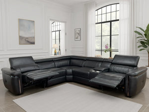 Somerville Black Large Corner Electric Recliner Sofa – Spacious Living Room Seating
