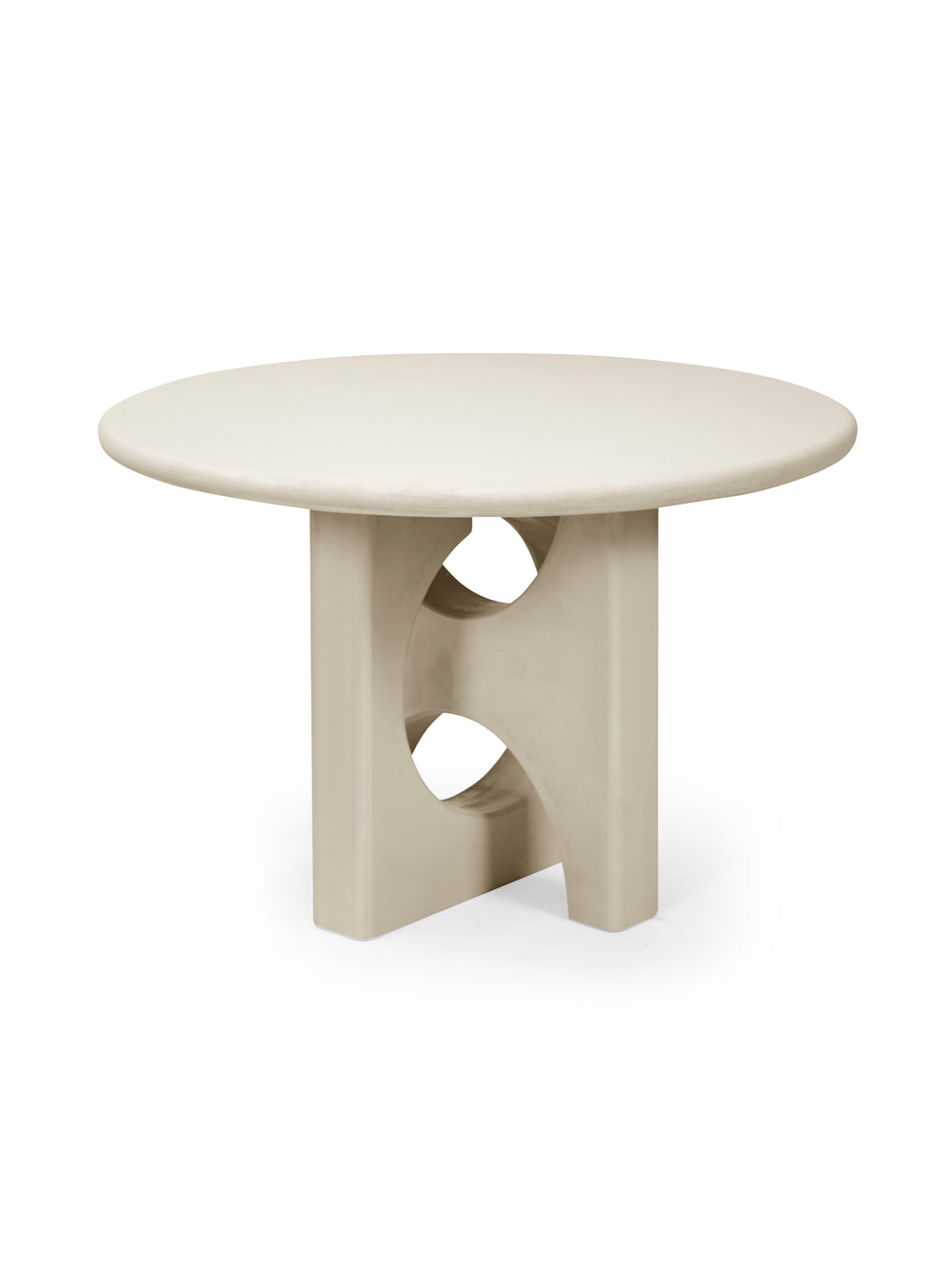 Thyra Round 4 Seater Dining Table - Grey Stone Effect - Living with Luxury