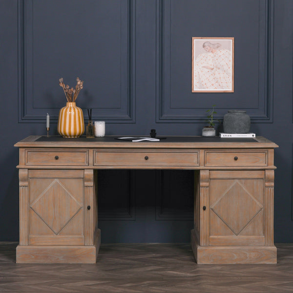 Rustic Wooden Desk – view 1