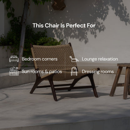 Zara Chocolate Rattan Accent Chair