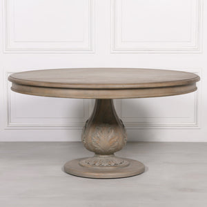 Rustic Washed 150cm Round Acorn Dining Table – view 1