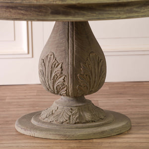Rustic Washed 150cm Round Acorn Dining Table – view 9