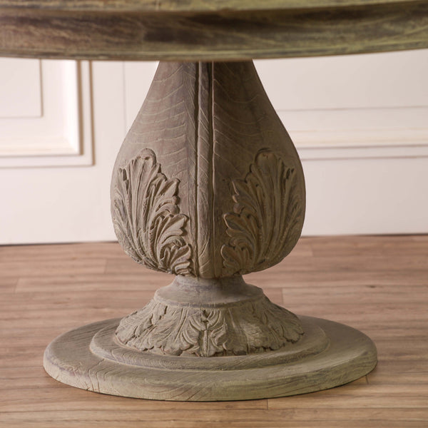 Rustic Washed 150cm Round Acorn Dining Table – view 9