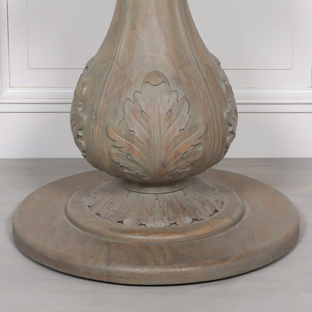Rustic Washed 150cm Round Acorn Dining Table – view 1