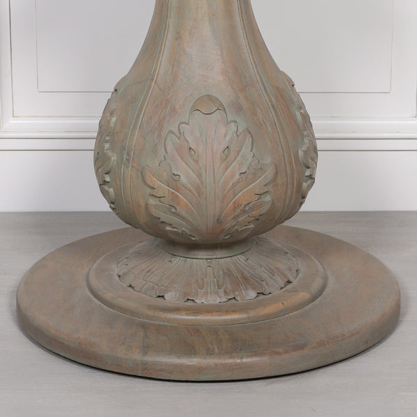 Rustic Washed 150cm Round Acorn Dining Table – view 2