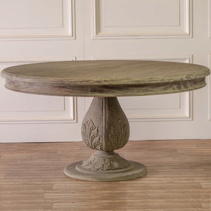 Rustic Washed 150cm Round Acorn Dining Table – view 8