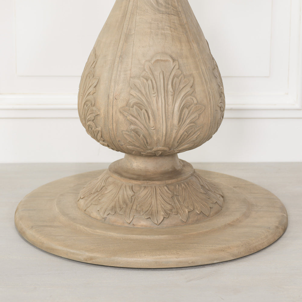 Rustic Light Wood 150cm Round Acorn Dining Table – view 1